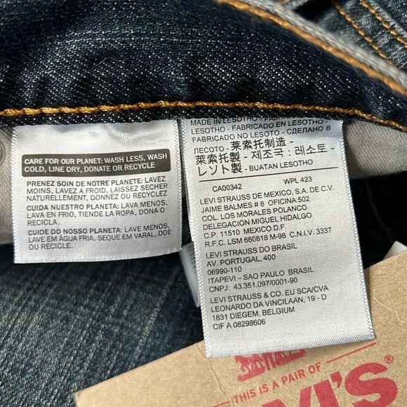 Levi's Blue Men’s 505 Regular Jeans NWT 38x34 - Picture 5 of 11